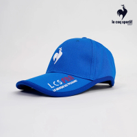 【LE COQ SPORTIF 公雞】高爾夫系列 男款藍色減壓刺繡LOGO防曬可調節棒球帽 QGT0J120