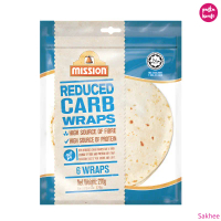 Wrap Low Carb - Mission แป้งแรป โปรตีนสูง ไฟเบอร์สูง (6 แผ่น / 270g) มีฮาลาล ขายดี