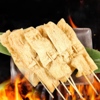 【鮮肉王國】炸豆皮串x10包 共50串(5串/150g/包_烤肉串/烤肉必備/露營必備/中秋烤肉)