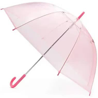 PAYUNG KOREA STYLE TRANSPARAN / PAYUNG STYLE KOREA / PAYUNG POLOS Pink Transparan