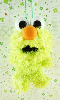 【震撼精品百貨】Sesame Street 芝麻街 絨毛鎖圈-綠 震撼日式精品百貨