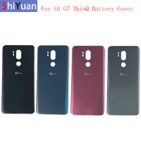 Rear Back Battery Door Housing For LG G7 ThinQ G710EM G710PM G7+ With Glass Lens Fingerprint Repalcement Repair Parts with Logo