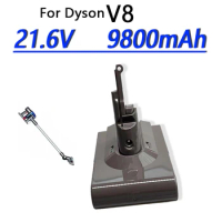 V8 6800mAh/9800mAh 21.6V Battery For Dyson V8 Battery Li-ion Vacuum Cleaner Rechargeable BATTERY