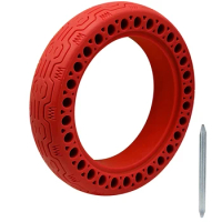 Electric Scooter Tires Honeycomb Replacement Tires for Xiaomi M365/Gotrax GXL V2, 8.5 Inches Solid Tire,Red