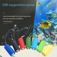 Aquarium Air Pump Quiet Air Pump Mini USB Bubbler for Salt and Fresh Water Fish Tank Fountain Pond Oxygen Pump