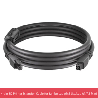 สายต่อ AMS, สำหรับ Bambu Lab A1 / A1 Mini, ความยาว 1M, 2M, 4-pin, พร้อมสายรัดแหวนแม่เหล็ก, เข้ากันได