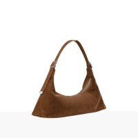 (**พร้อมส่ง) knack.bag - Jennie (สายเล็ก) สีน้ำตาลแทน (หนังกลับเทียม)