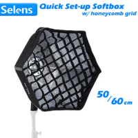 Selens Foldable Quick Set-up Softbox Hexagon Light Modifier with Universal Mount for Speedlite Photographic Studio Accessories
