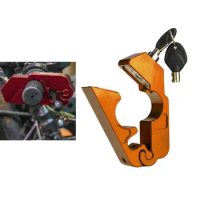 Orange Motorcycle Lock Anti Theft Handlebar for Scooters ATV