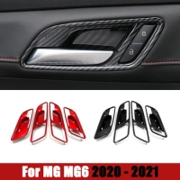 For Mg 4 Mg4 Ev Mulan 2023 Car Exterior Door Handle Cover Trim Decoration  Accessories ,abs Carbon F