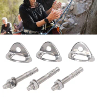 3 Pair Rock Climbing Bolt Hanger Stainless Steel Climbing Anchor Climbing Equipment