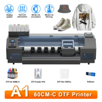 DTF Printer 60CM i3200 i1600 XP600 DTF Impresora A1 DTF Direct Transfer Film Printer For Textile Fabrics T-shirt Printer Machine