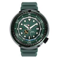 RDUNAE/RETANGULA R1ZK-II Green Titanium alloy classic retro diving luminous automatic mechanical watch
