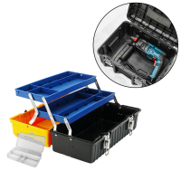 [New Deals] 17inch Electrician Tool Box Three Layer Waterproof Large Storage  for Suitcase