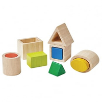《  PLAN TOYS 》木製   經典木作童玩 幾何形狀配對組 東喬精品百貨