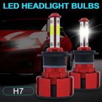 X20 6000K H7 LED Headlight Bulbs 44w H4 H7 H11 H13 LED Car Headlights 4 Side Lights 5202 9007 HB3 9006 COB Bulb Fog Light