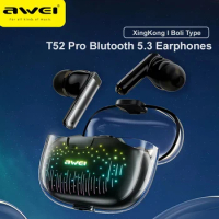 Awei T52 Pro Wireless Bluetooth Earphones Bluetooth Headphone Waterproof Sports Headset HiFi Gaming Earbuds Free Shipping