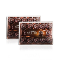 【義大利 FERRERO RONDNOIR】買1送1-朗莎黑巧克力 (14顆盒裝/黑金莎)