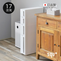 日本squ+ Storanti日製17面寬抽屜式隙縫收納櫃附輪(2S+1M+1LL)