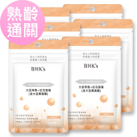 BHK’s大豆萃取+紅花苜蓿 素食膠囊 (30粒/袋)6袋組