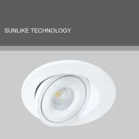 7W LED Recessed Ceiling Light Tri-color CTC Spots AC220V 240V Sunlike Tech 97Ra 360°Adjustable Downlight for Home Business area