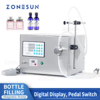 ZONESUN Bottle Filling Machine Magnetic Pump Mineral Water Essential Oil Fluid Quantitative Filler Packing Production ZS-YTMP1S
