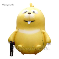 6m Cute Giant Advertising Inflatable Hamster Balloon Cartoon Animal Model For Park Decoration
