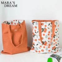 Mara's Dream Double-sided Dual-use Shoulder Bags Cotton Linen Pocket Handbag Shopping Bag Female Totes Storage Bag, Sundries Bag