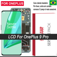 Tested 6.7 inches AMOLED Display with frame for OnePlus 9 Pro LCD Touch Screen Digitizer Assembly Replacement Parts