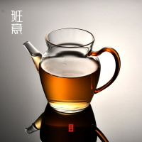 創意日式復古玻璃公道杯加厚簡約勻杯透明分茶器壺形茶海功夫茶具