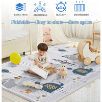 Tikar BA XPe ga yang lebih besar, playmat kartun boleh lipat, buih kalis, tikar merangkak, mainan ha