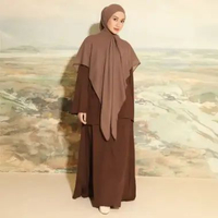 Lozy Hijab - Sera Set (One Set Blouse Skirt Janggan Cheongsam Bahan Corduroy) Mahogany