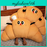 Cartoon Croissant Shape Cushion With Plush Cover For Bed Sofa Lounge