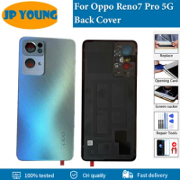 Original Back Glass For Oppo Reno7 Pro 5G Battery Cover Door Back Housing PFDM00 CPH2293 Rear Case With Camera Lens Replacement