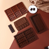 Thickened Dubai Chocolate Mold Non-Stick Food Grade Baking Long Bar Chocolate Waffle Cookie Cake Mol