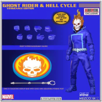 In Stock Original Mezco TOYZ Ghost Rider 1/12 Collective Ghost Rider Hell Cycle Anime Action Collect