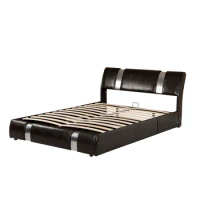 Storage Bed,Queen Size Bed,Modern Upholstered Platform Hydraulic Bed Frame With Wood Slats&amp;Stainless Steel Sheet,for Teen,Adults
