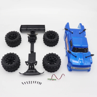 รถบรรทุกมอนสเตอร์ดัดแปลงร่างกายเชลล์ชุดสำหรับ Wltoys 144001 144010อัพเกรดกันชนหน้าด้วยโคมไฟล้อใหญ่ยา
