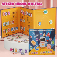 Puzzle Buku Magnetic ABC Besar Dan Kecil 100+50 Pecahan / Buku ABC Magnetik untuk Anak / Mainan Puzz