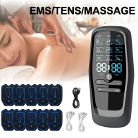 PASTSKY 9 Modes Electric Therapy Pulse Massager TENS Meridian Massager EMS Muscle Stimulator Acupunc