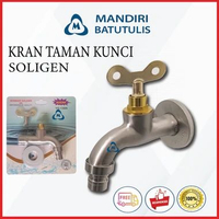 Kran Taman Kunci SOLIGEN - Keran Air Taman Kunci - Keran Pengaman - Kran Gembok drat 1/2" Hitam