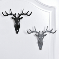 鹿角美式家居裝飾掛鉤墻上置物架壁掛創意墻面個性鹿頭墻壁鑰匙架
