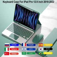 Keyboard Case for IPad Pro 12.9 Inch 2018 2020 2021 2022, Detachable Keyboard Cover for IPad Pro 12.9" 3rd 4 5 6th Generation