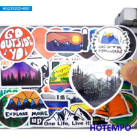 20/30/50Pieces Funny Journey Camping Climbing Hiking Go Outside Travel Stickers for Scrapbook Car Bike Phone Laptop Sticker Toys