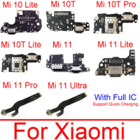 Usb Charger Jack Board With phone &amp; Sim Card For Xiaomi Mi 10 10T 11 Lite Pro Mi 11 Ultra 11T Pro Charging Port Dock Board