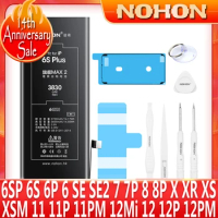 NOHON High Capacity Battery For Apple iPhone 6S 8 Plus 7 12 Pro MAX 11 X XS XR Replacement Batteries For iPhone 6 12 Mini SE SE2