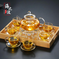 耐熱玻璃功夫茶壺花茶壺過濾泡茶器加厚高溫透明茶具套裝家用茶杯 林之舍