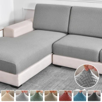 Jacquard Plaid Sofa Cover For Living Room Funiture Protector Stretch Sofa Cushion Cover L Shape Corner Armchair Couch Slipcover