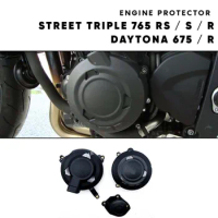 For Daytona 675 R 765 Daytona675 Daytona765 StreetTriple Street Triple S R RS Engine Tapa Protector Motor Cover Kit