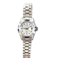 【ROSDENTON 勞斯丹頓】公司貨R1 珍愛風潮 滿天星晶鑽機械腕錶-銀藍-女錶-錶徑25mm(97627LJC-B4)
